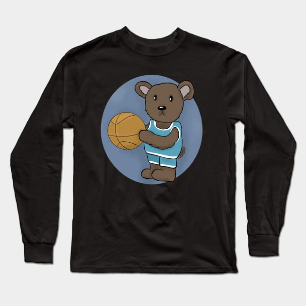 Basketball bear Long Sleeve T-Shirt by Antiope